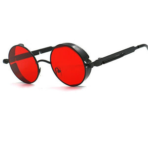 Unisex- Steampunk Round Metal Glasses