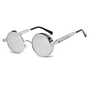 Unisex- Steampunk Round Metal Glasses